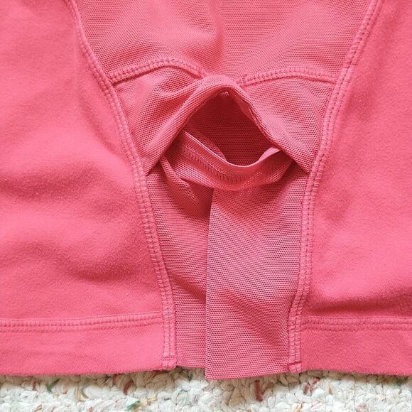 LULULEMON Athletic Deep V Tank 8 Red Mesh Pocket Faux Wrap Yoga - Picture 7 of 9